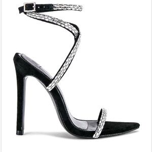 JLO Jennifer Lopez Star Sandal in Black, Size: 8